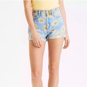 American Eagle Outfitters Blue Floral Jean Shorts size 6